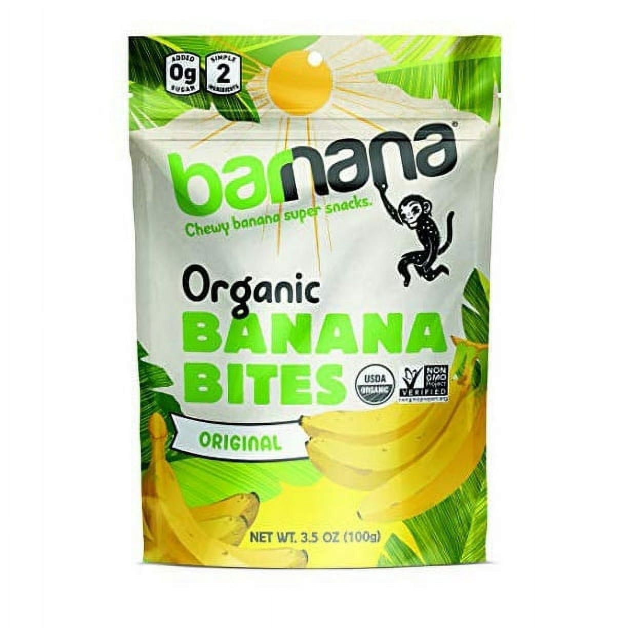 Barnana Organic Chewy Banana Bites Original 3.5 oz Pack of 4