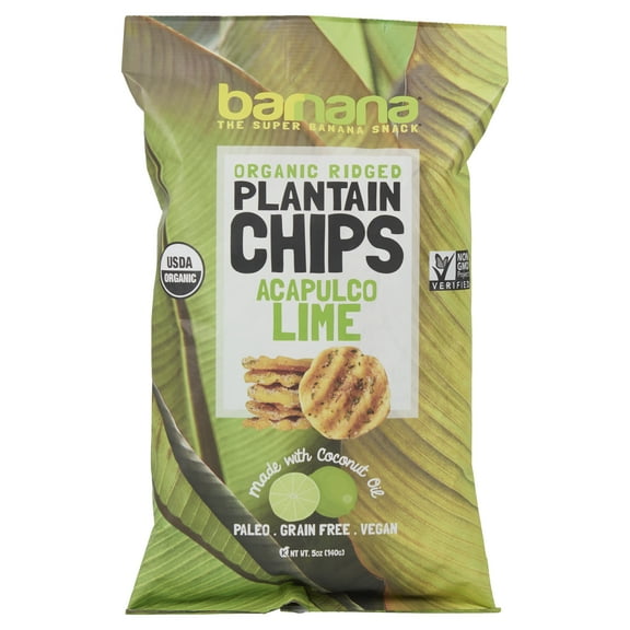 Barnana Plantain Chips Lime, 5 oz