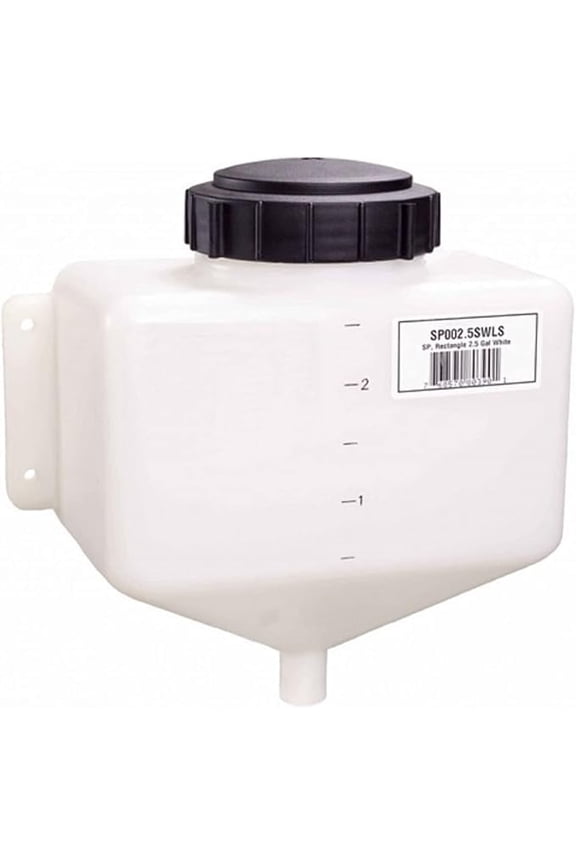 2.5 Gallon Polyethylene Vented Rectangle Tank with Drain Outlet and Lid
