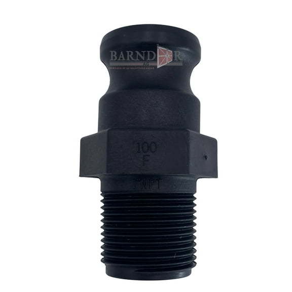 Barndoor Ag Banjo 100F Polypropylene Cam & Groove Fitting, 1" Male Adapter x NPT Male