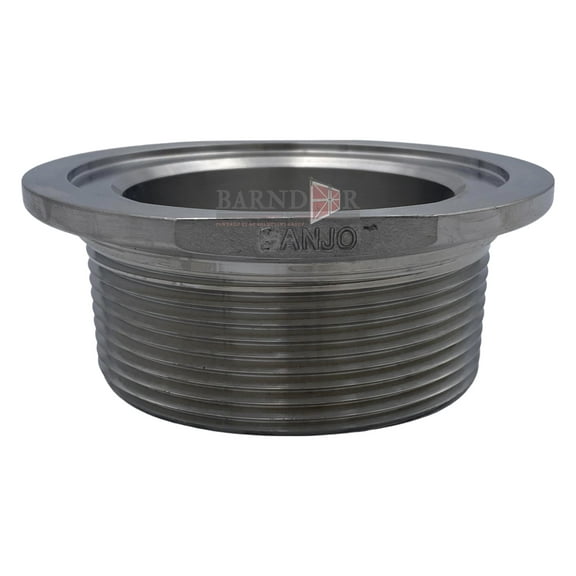 Barndoor Ag Banjo M300MPTSS Manifold Fitting, 3" Flange x 3" Male NPT, 316 Stainless Steel