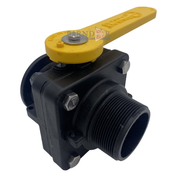 Barndoor Ag Banjo MVSMT220FP 2" Full Port Stubby Manifold Valve With Male Thread End Plate