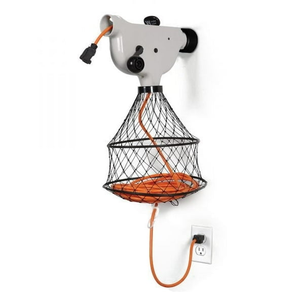 Barndoor Ag Green Leaf WW-1 Wonder Winder Hand Crank Extension Cord Winder with Storage Basket