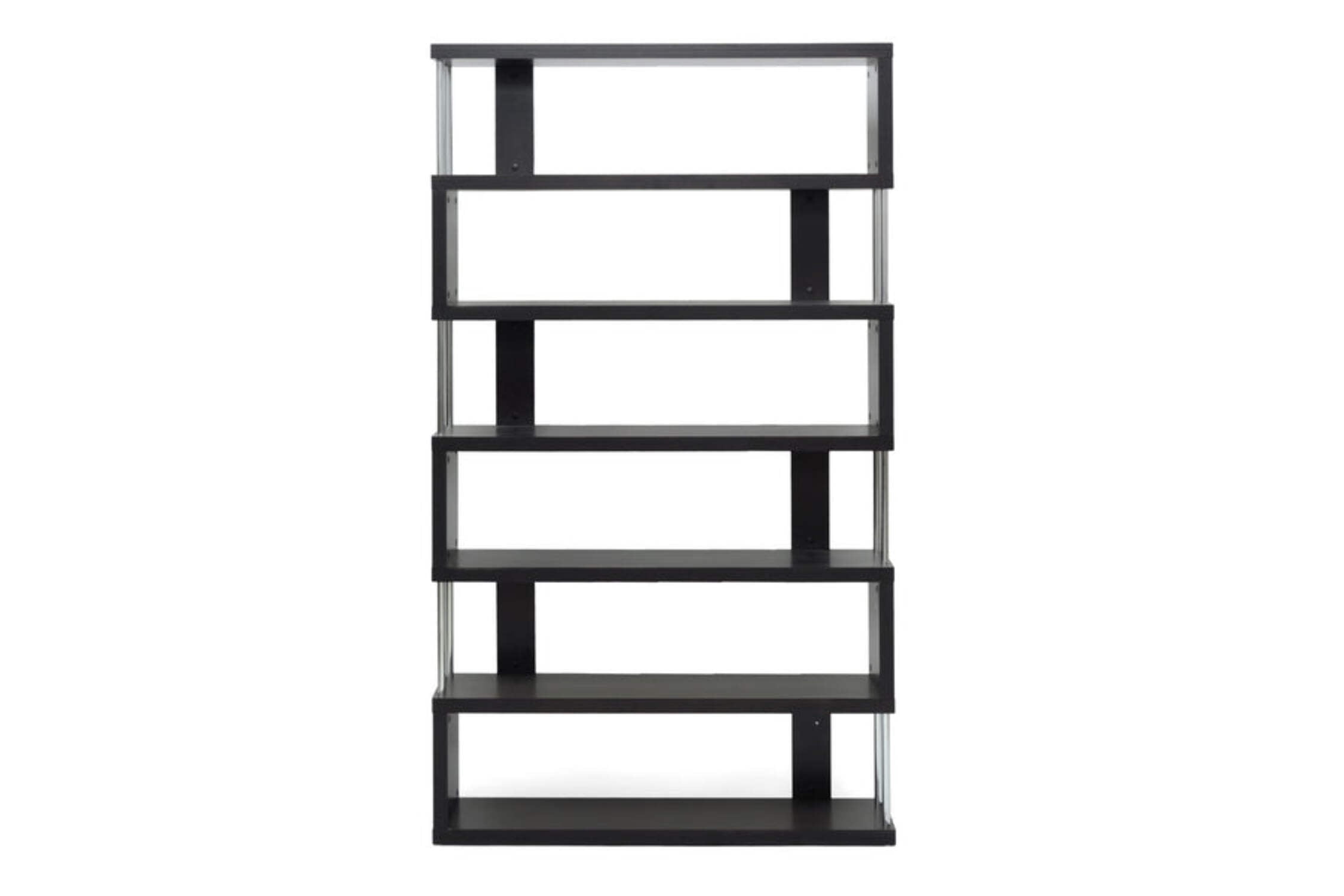 Barnes 48" Adjustable Dark Brown Wood Modern Bookcase