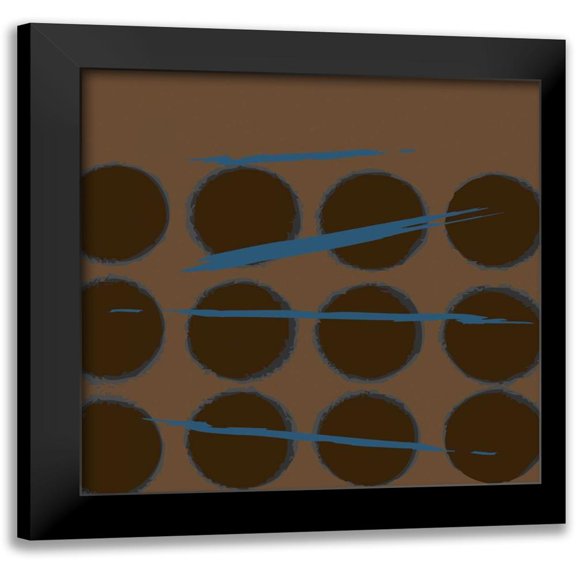 Barnes, Natasha 12x12 Black Modern Framed Museum Art Print Titled - Circular Motion