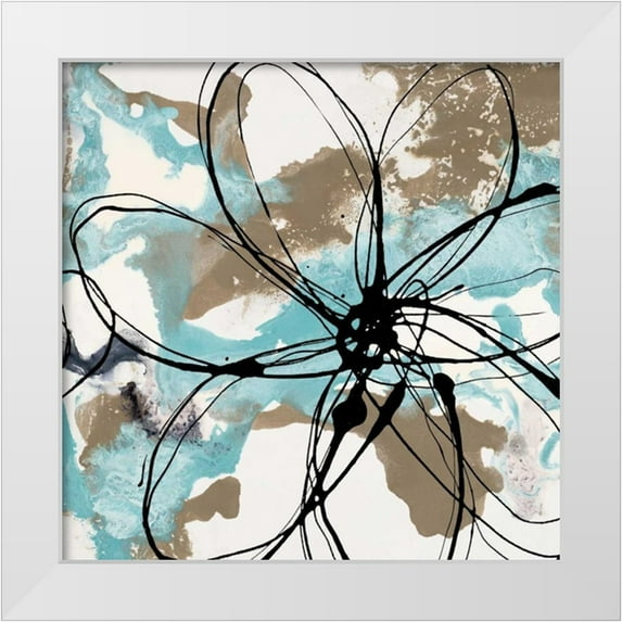 Barnes, Natasha 15x15 White Modern Wood Framed Museum Art Print Titled - Free Flow I