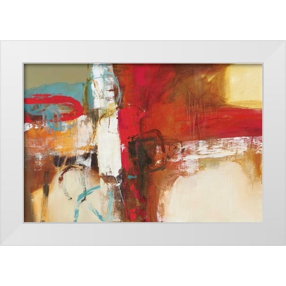 Barnes, Natasha 24x17 White Modern Wood Framed Museum Art Print Titled - Woven