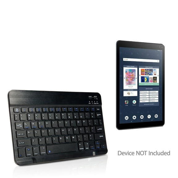 Barnes & Noble Nook Tablet 10.1" Keyboard, BoxWave [SlimKeys Bluetooth Keyboard] Portable Keyboard with Integrated Commands for Barnes & Noble Nook Tablet 10.1" - Jet Black