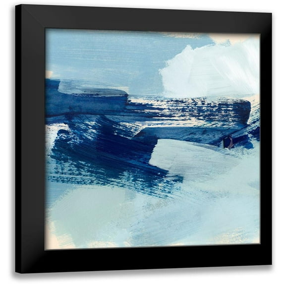 Barnes, Victoria 12x12 Black Modern Framed Museum Art Print Titled - Coastal Brushstrokes IV