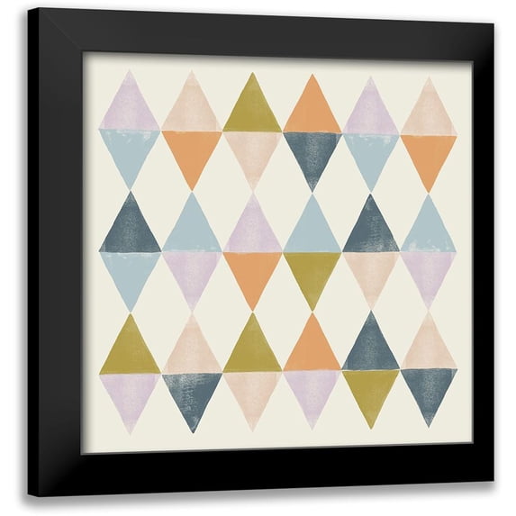 Barnes, Victoria 12x12 Black Modern Framed Museum Art Print Titled - Deco Diagram I