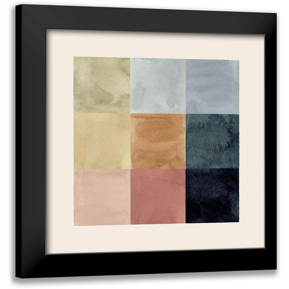 Barnes, Victoria 12x12 Black Modern Framed Museum Art Print Titled - Pigment Patch I