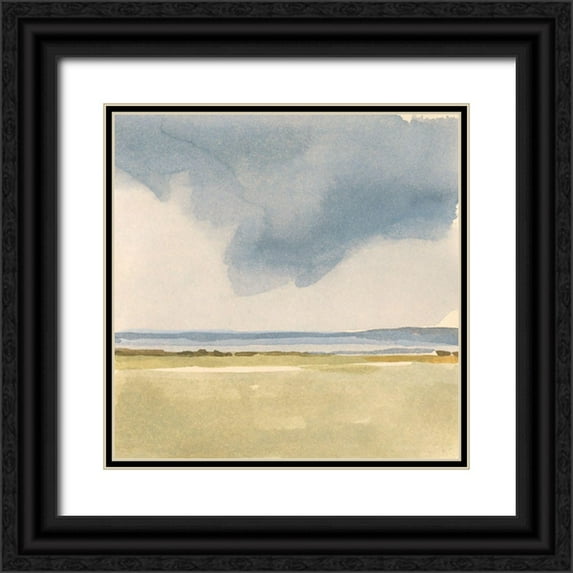Barnes, Victoria 12x12 Black Ornate Wood Framed with Double Matting Museum Art Print Titled - Distant Boundary II