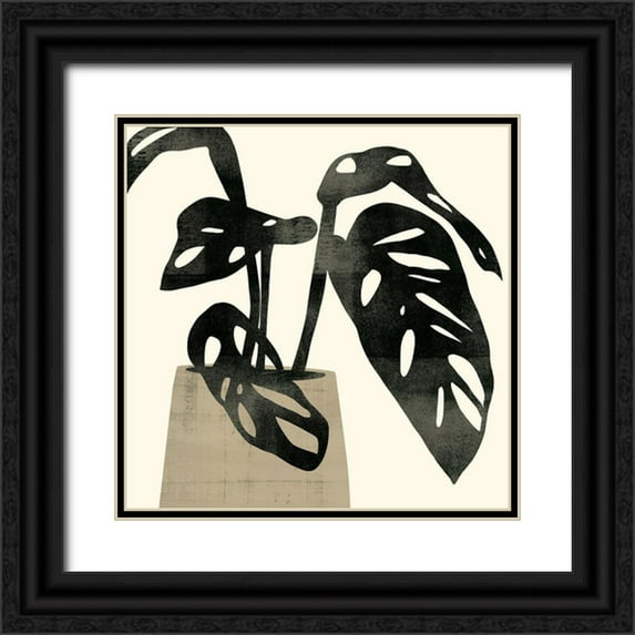 Barnes, Victoria 12x12 Black Ornate Wood Framed with Double Matting Museum Art Print Titled - Plantling I