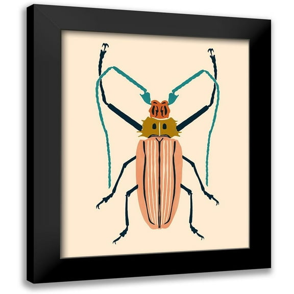 Barnes, Victoria 12x14 Black Modern Framed Museum Art Print Titled - Beetle Bug IV