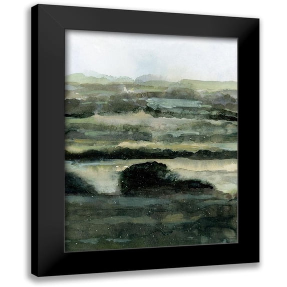 Barnes, Victoria 12x14 Black Modern Framed Museum Art Print Titled - Distant Ribbons II
