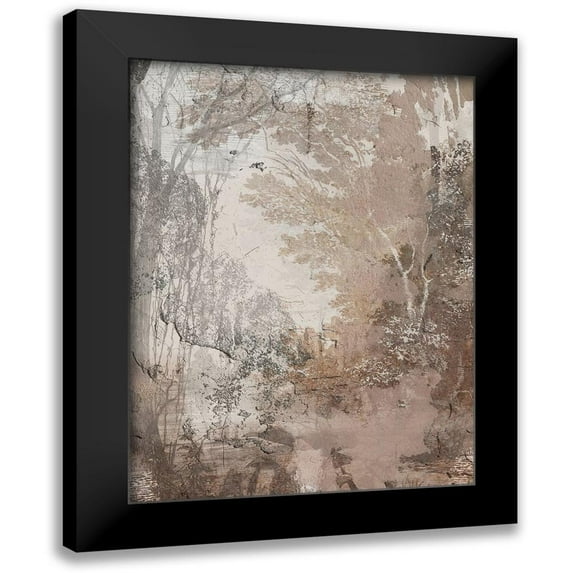 Barnes, Victoria 12x14 Black Modern Framed Museum Art Print Titled - Fresco Collage III