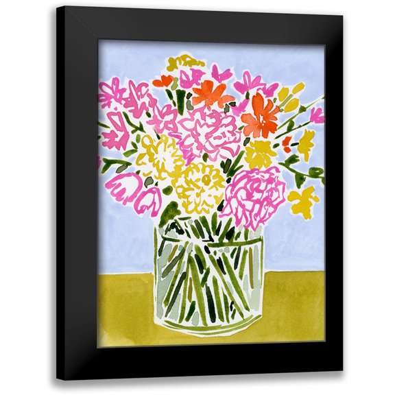 Barnes, Victoria 12x14 Black Modern Framed Museum Art Print Titled - Fresh Flower Assortment I