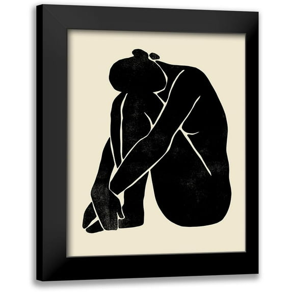 Barnes, Victoria 12x14 Black Modern Framed Museum Art Print Titled - Onyx Figure II