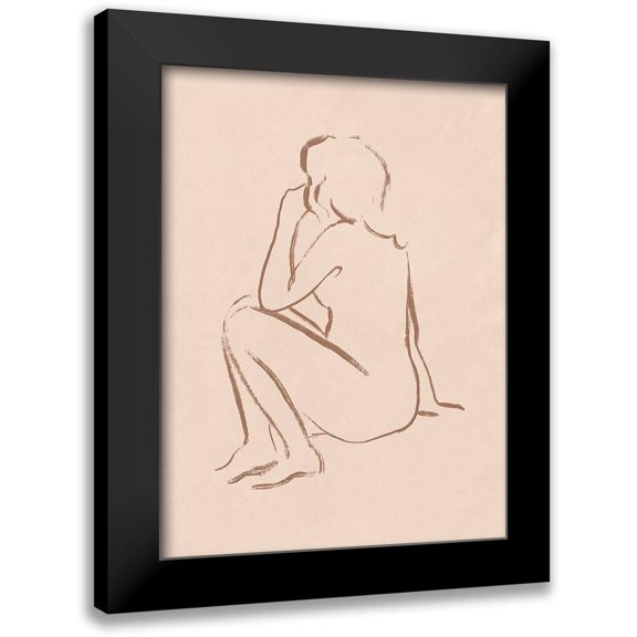 Barnes, Victoria 12x14 Black Modern Framed Museum Art Print Titled - Sketched Pose II