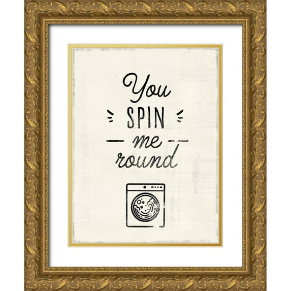 Barnes, Victoria 12x14 Gold Ornate Wood Framed with Double Matting Museum Art Print Titled - Laundry Room III