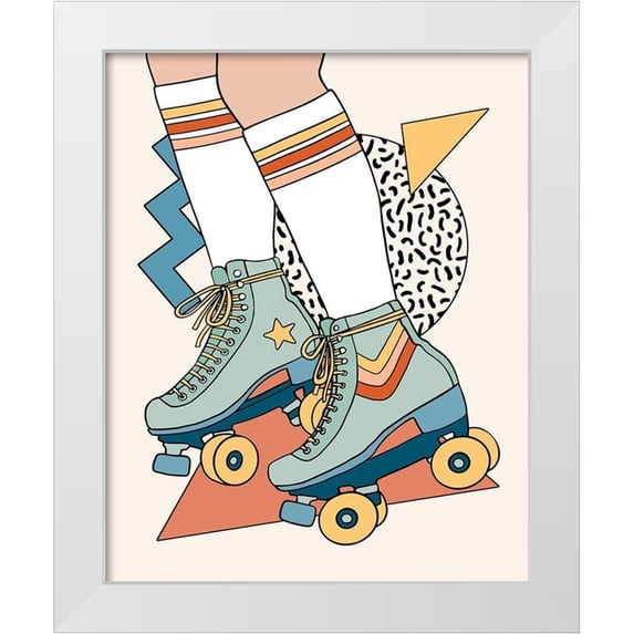 Barnes, Victoria 12x14 White Modern Wood Framed Museum Art Print Titled - Let it Roll I
