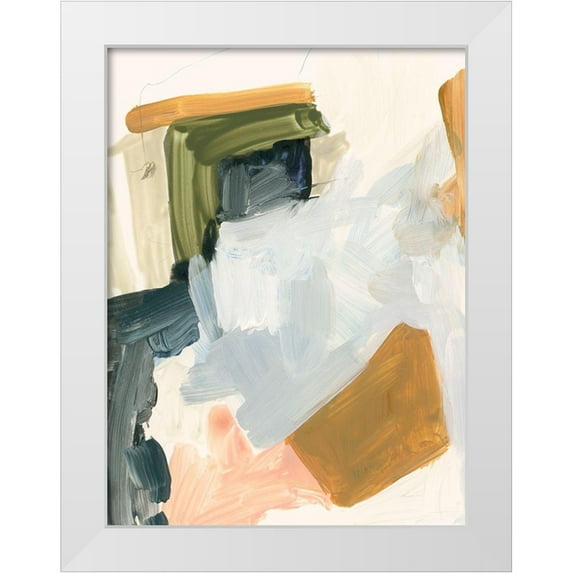 Barnes, Victoria 12x14 White Modern Wood Framed Museum Art Print Titled - Palette Meld I