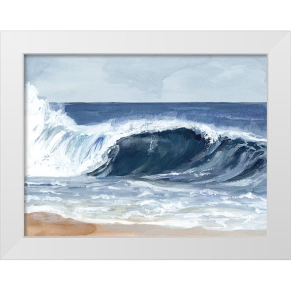 Barnes, Victoria 14x12 White Modern Wood Framed Museum Art Print Titled - Surf Spray II