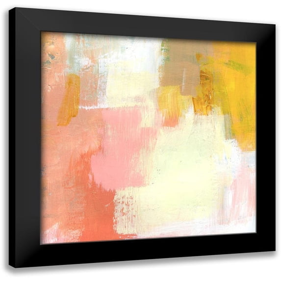 Barnes, Victoria 15x15 Black Modern Framed Museum Art Print Titled - Yellow and Blush I