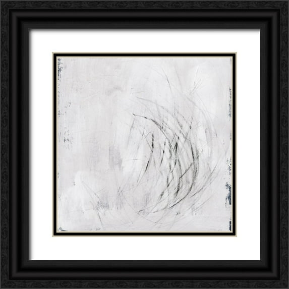 Barnes, Victoria 15x15 Black Ornate Wood Framed with Double Matting Museum Art Print Titled - Subtle Scratches IV