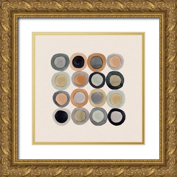 Barnes, Victoria 15x15 Gold Ornate Wood Framed with Double Matting Museum Art Print Titled - Coin Collection I