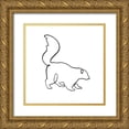 thumbnail image 1 of Barnes, Victoria 15x15 Gold Ornate Wood Framed with Double Matting Museum Art Print Titled - Critter Contour III, 1 of 4