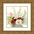 thumbnail image 1 of Barnes, Victoria 15x15 Gold Ornate Wood Framed with Double Matting Museum Art Print Titled - Splashy Bouquet I, 1 of 4