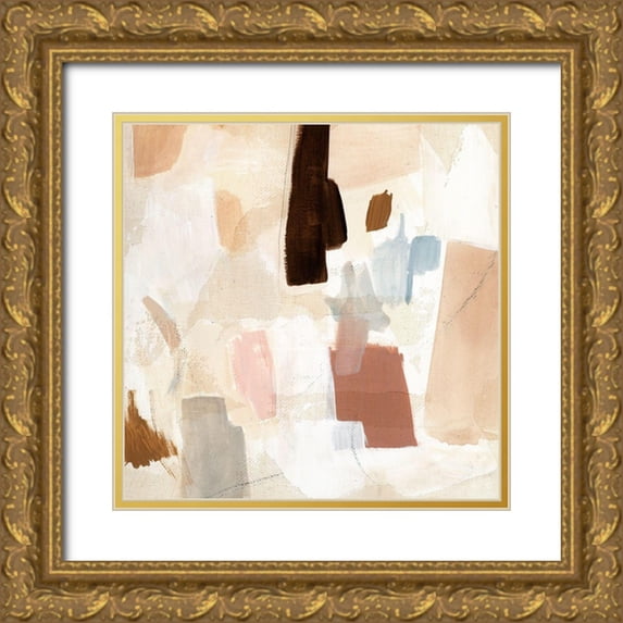 Barnes, Victoria 15x15 Gold Ornate Wood Framed with Double Matting Museum Art Print Titled - Sprung II