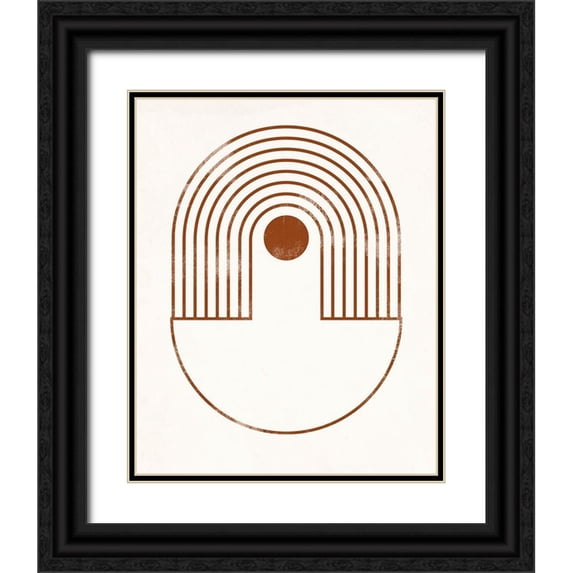 Barnes, Victoria 15x18 Black Ornate Wood Framed with Double Matting Museum Art Print Titled - Arches and Orbs III