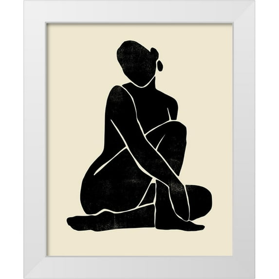 Barnes, Victoria 15x18 White Modern Wood Framed Museum Art Print Titled - Onyx Figure I