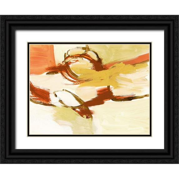 Barnes, Victoria 18x15 Black Ornate Wood Framed with Double Matting Museum Art Print Titled - Saffron and Sienna II