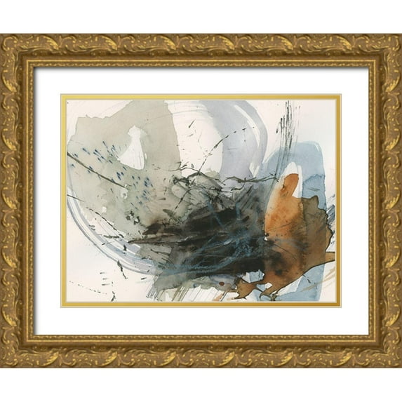 Barnes, Victoria 18x15 Gold Ornate Wood Framed with Double Matting Museum Art Print Titled - Orbital Burst I