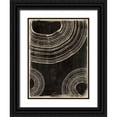 thumbnail image 1 of Barnes, Victoria 19x24 Black Ornate Wood Framed with Double Matting Museum Art Print Titled - Rings on Charcoal I, 1 of 4