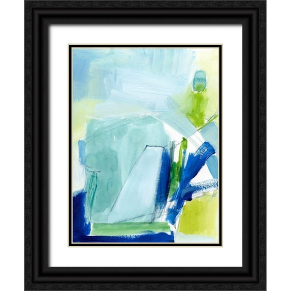 Barnes, Victoria 19x24 Black Ornate Wood Framed with Double Matting Museum Art Print Titled - Seaglass Harbor I