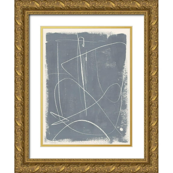 Barnes, Victoria 19x24 Gold Ornate Wood Framed with Double Matting Museum Art Print Titled - Kinetic Imprint IV