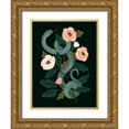 thumbnail image 1 of Barnes, Victoria 19x24 Gold Ornate Wood Framed with Double Matting Museum Art Print Titled - Skull and Snake II, 1 of 4