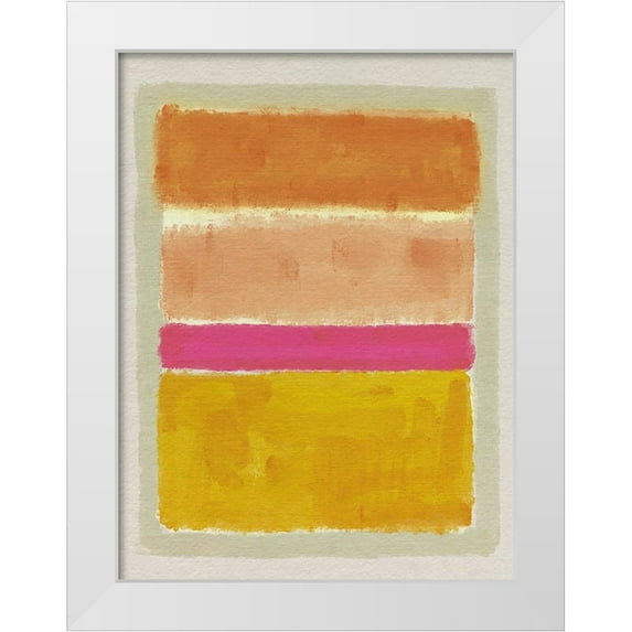Barnes, Victoria 19x24 White Modern Wood Framed Museum Art Print Titled - Rothko Inspired Tonescape II