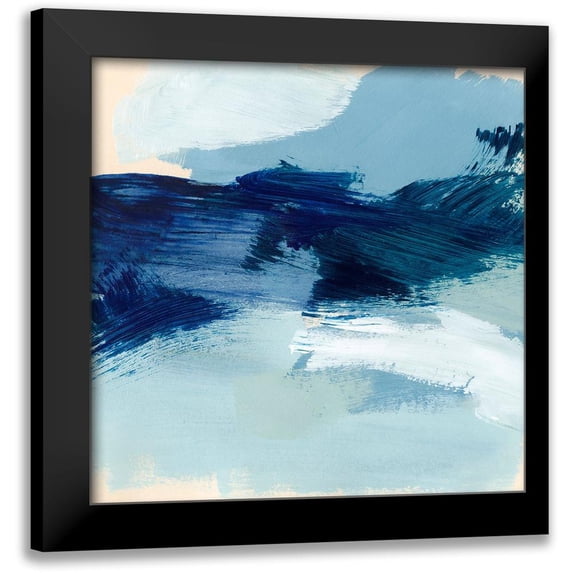 Barnes, Victoria 20x20 Black Modern Framed Museum Art Print Titled - Coastal Brushstrokes I
