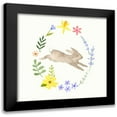 thumbnail image 1 of Barnes, Victoria 20x20 Black Modern Framed Museum Art Print Titled - Wildflower Bunny II, 1 of 5