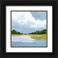 thumbnail image 1 of Barnes, Victoria 20x20 Black Ornate Wood Framed with Double Matting Museum Art Print Titled - Lakeside Study I, 1 of 4