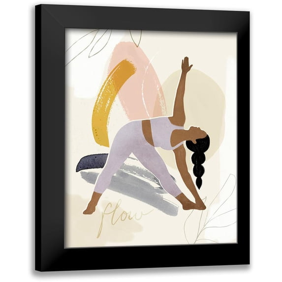 Barnes, Victoria 20x24 Black Modern Framed Museum Art Print Titled - Yoga Practice IV