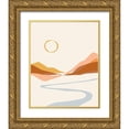 thumbnail image 1 of Barnes, Victoria 20x24 Gold Ornate Wood Framed with Double Matting Museum Art Print Titled - Geo Landscape Line I, 1 of 4