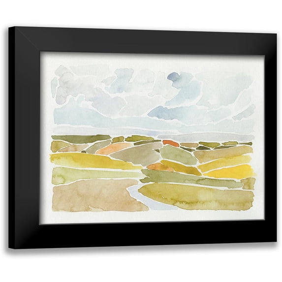 Barnes, Victoria 24x19 Black Modern Framed Museum Art Print Titled - Patchwork Terrain II