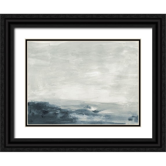 Barnes, Victoria 24x19 Black Ornate Wood Framed with Double Matting Museum Art Print Titled - Seaboard Haze II