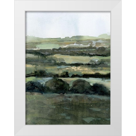 Barnes, Victoria 25x32 White Modern Wood Framed Museum Art Print Titled - Distant Ribbons I